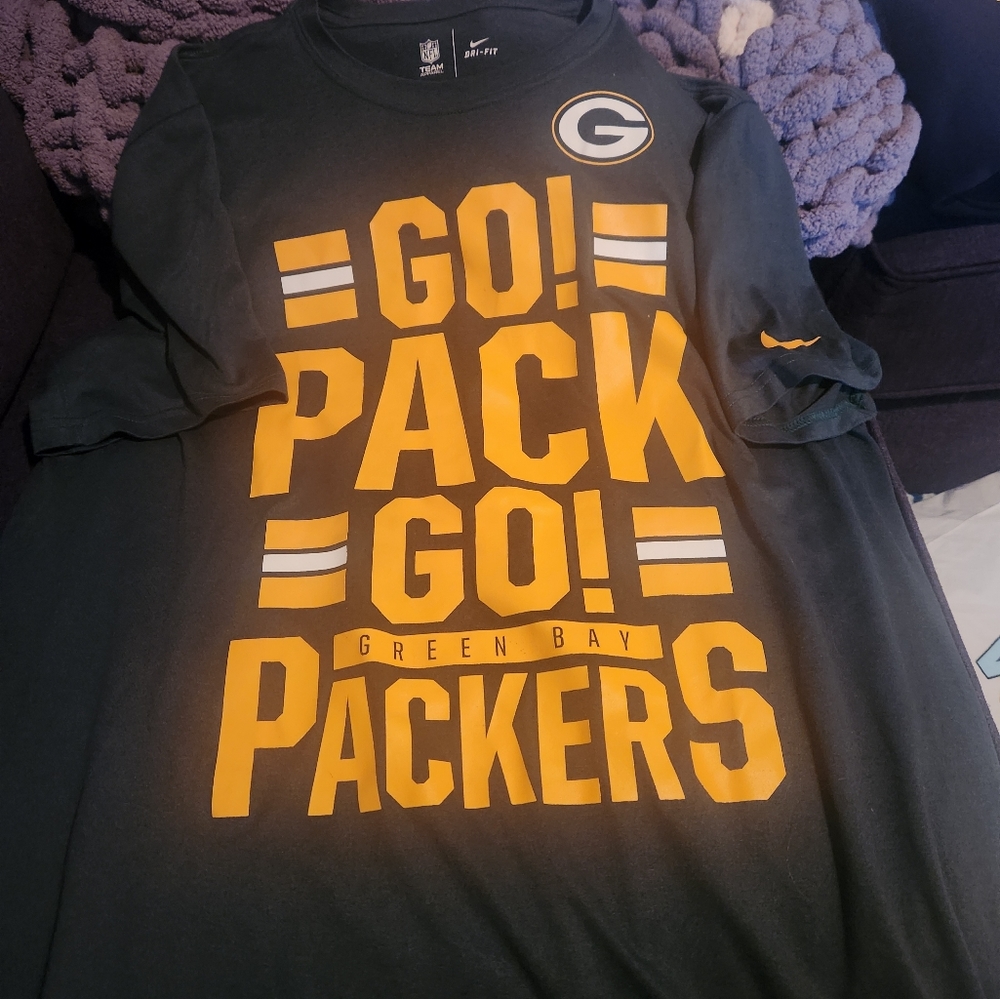 Nike Dri-Fit XL Green Bay Packers Short Sleeve T-shirt Men's Green